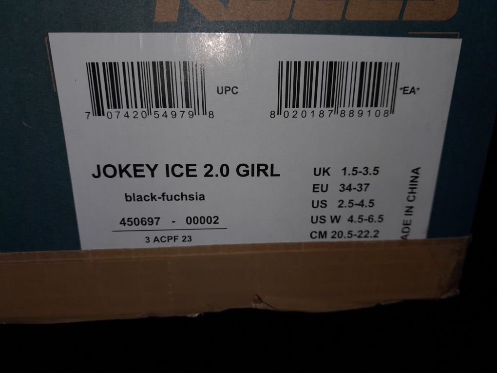 Łyżwy roces  regulowane dziewczęce jokey ice 2.0 girl rozmiar 34-37