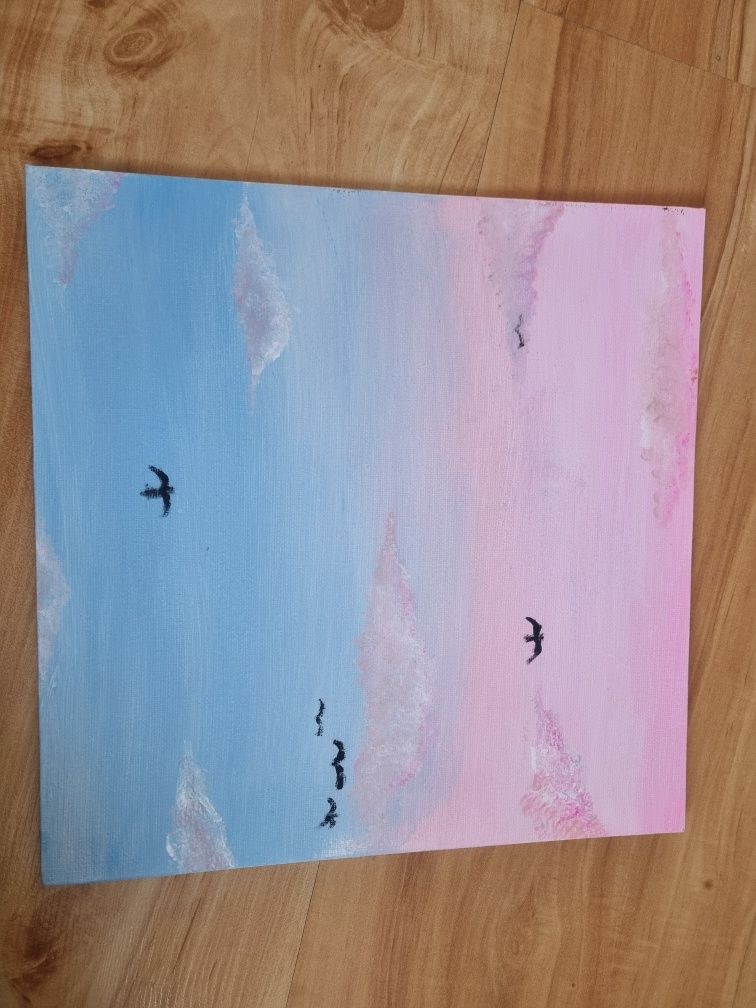 Obraz farbami akrylowymi 25x25