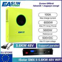 Zestaw falownik EaSun 5,6kW i magazyn energii 48v fotowoltaika offGrid