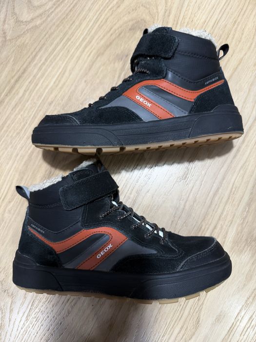 Зимові шкіряні черевики Geox водонепроникні для хлопчика 34 р( 22 см)
