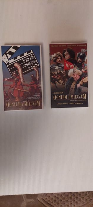 Ogniem i mieczem Kasety VHS  ,film plus materiały dodatkowe 2 sztuki