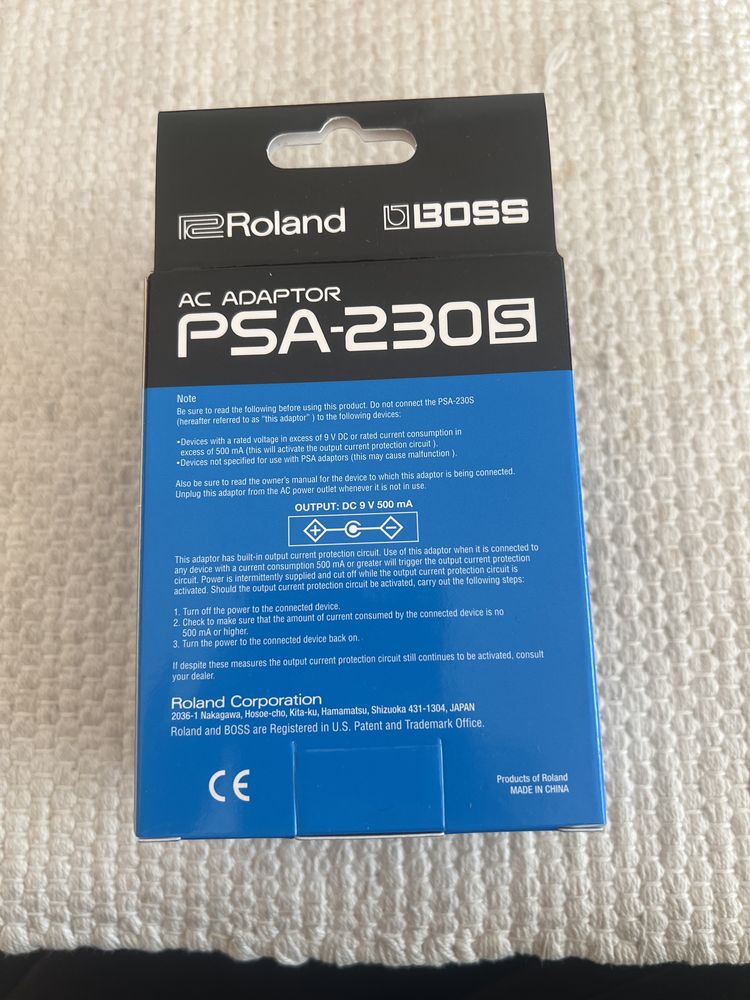 Nowy zasilacz BOSS PSA-230S 9V 500mA, Gwarancja