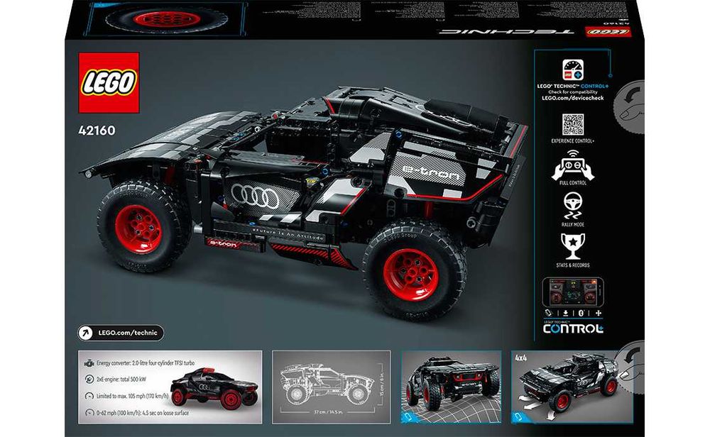 Конструктор LEGO Technic 42160 Audi RS Q e-tron (914 деталей)