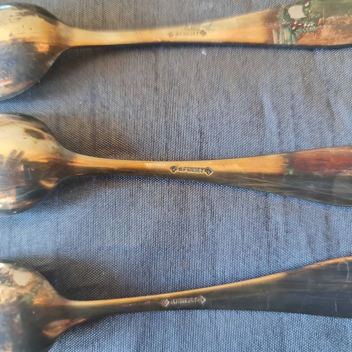 6 łyżeczek posrebrzanych - PRL.