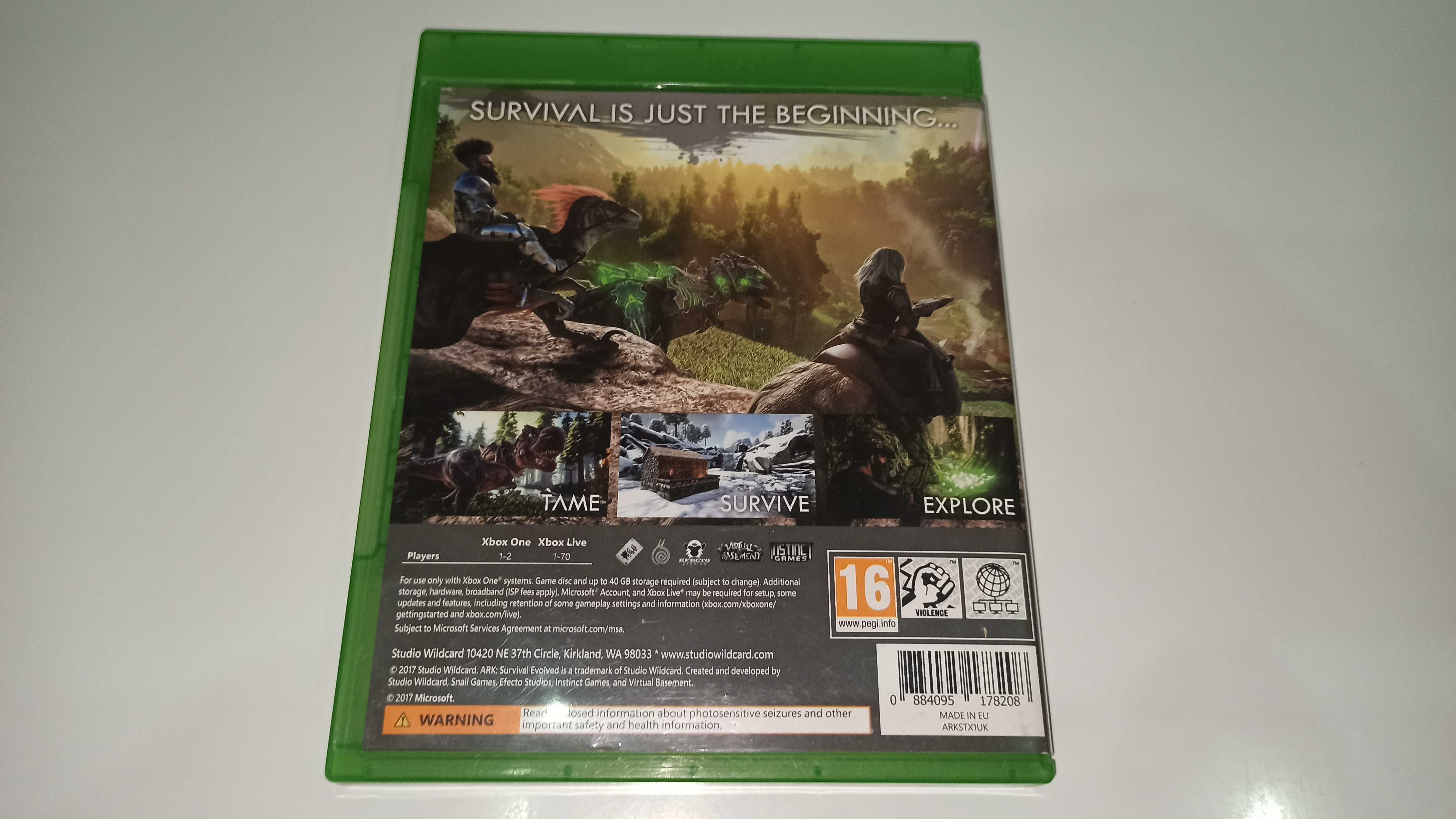 xbox one ARK SURVIVAL EVOLVED dinozaury , krafting i fabuła