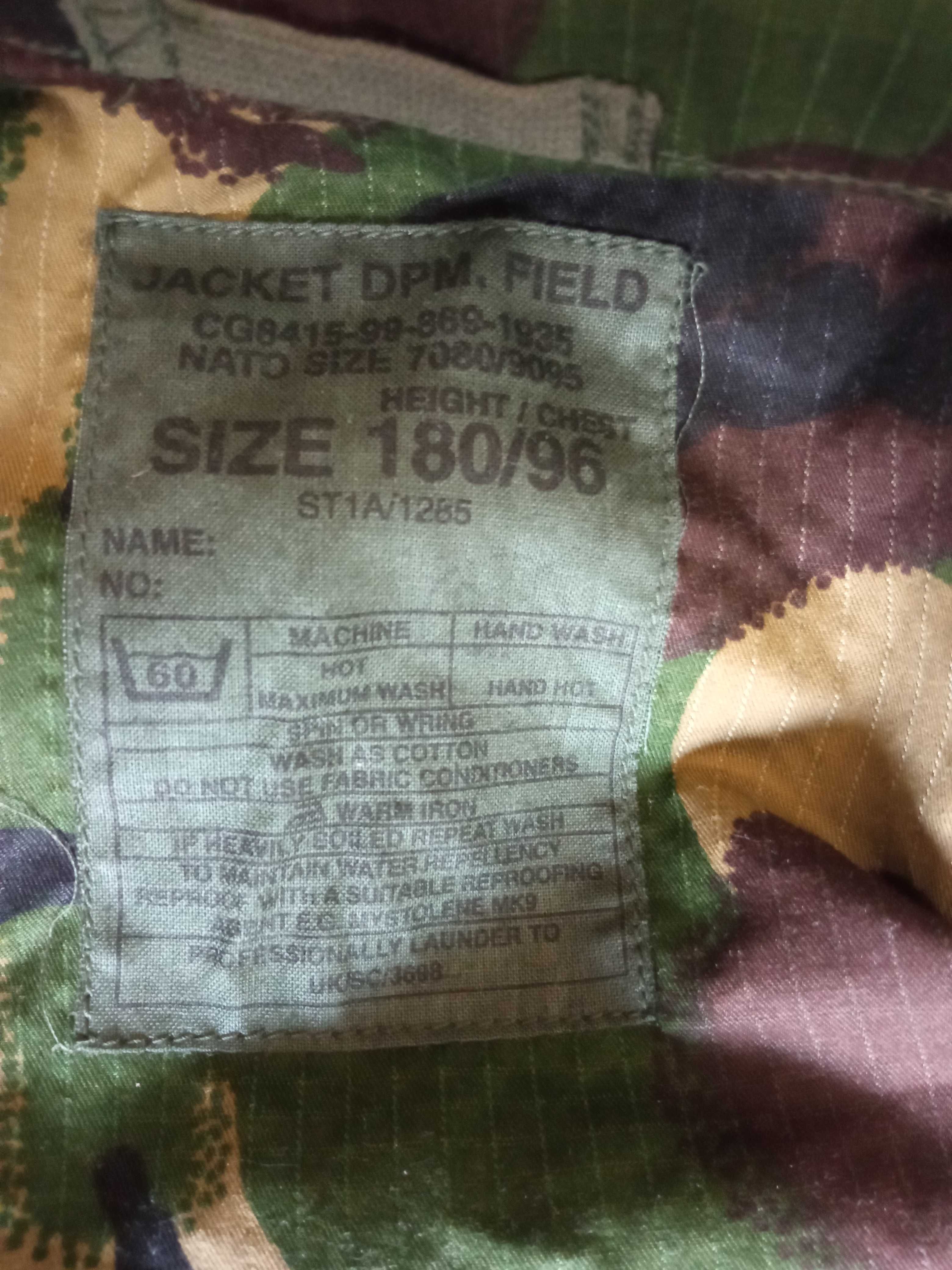 Casaco militar britânico camuflagem DPM Woodland S2000 ripstop