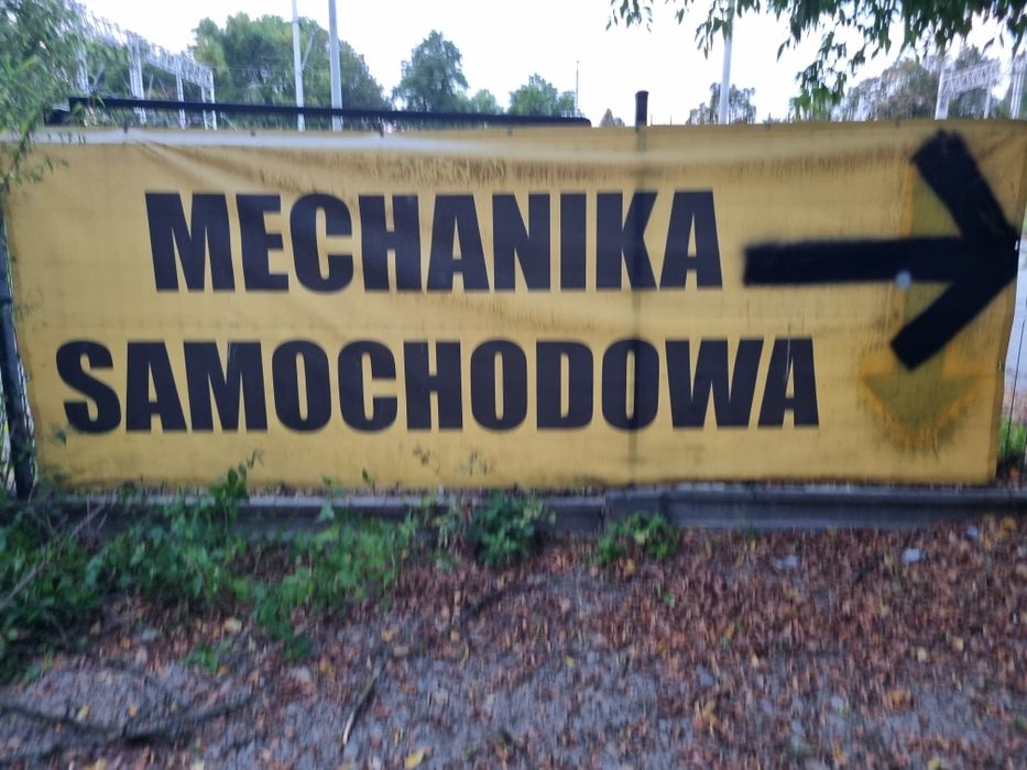 Baner Reklama Duży i Mały Mechanika Samochodowa Strzałka Kierunek 4mdł