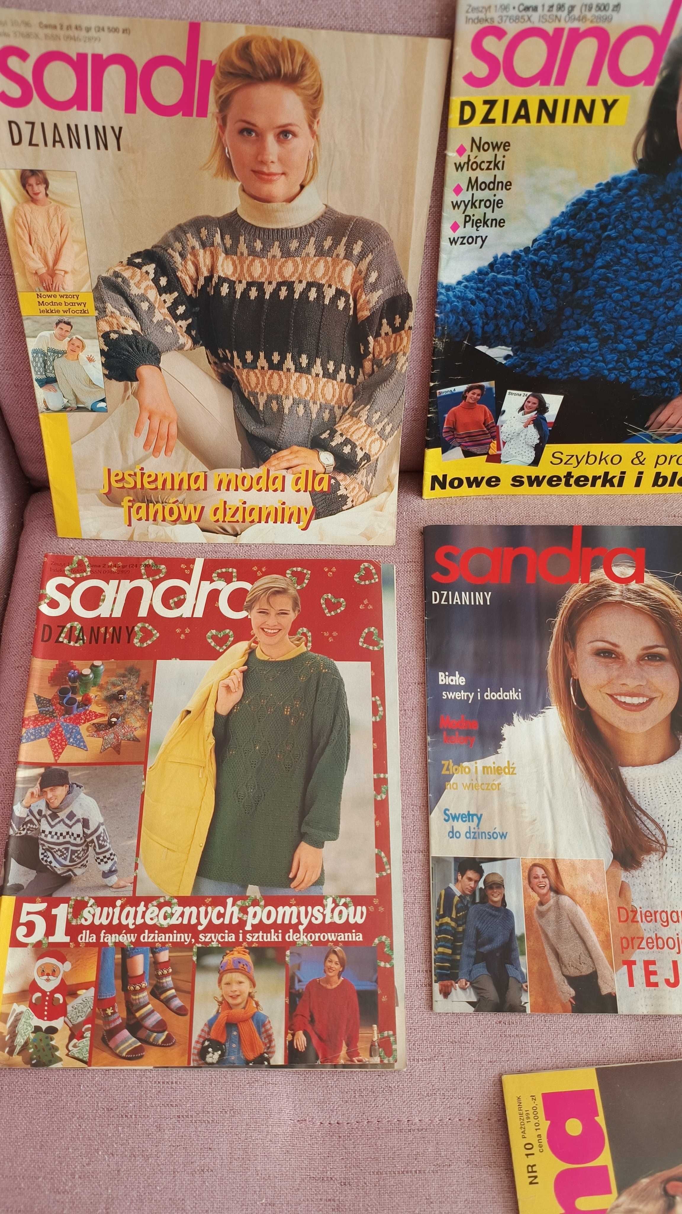 Swetry wzory na druty czasopisma różne Sandra, Sabrina, Twój Rozmiar