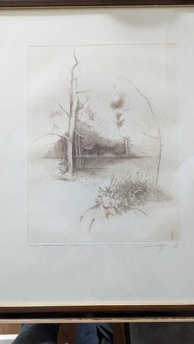 Leszek Rózga - akwaforta Uroczysko