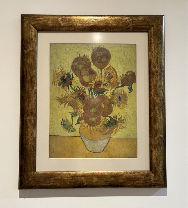 Quadro Vintage com Girassóis