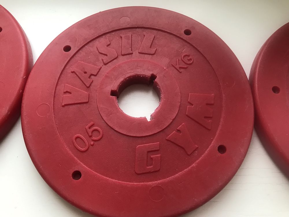 Vasil Диск блин для штанги Червоний колір 0.5 кг 26 мм 4 шт.