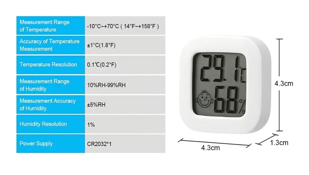 Termometr i higrometr - 2 sztuki