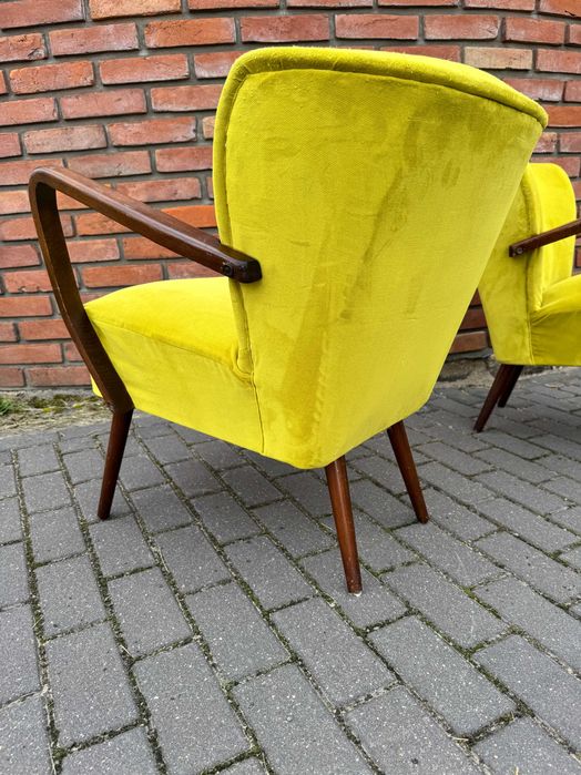 Fotel klubowy patyczak art deco vintage prl fotelik Ludwik stylowy