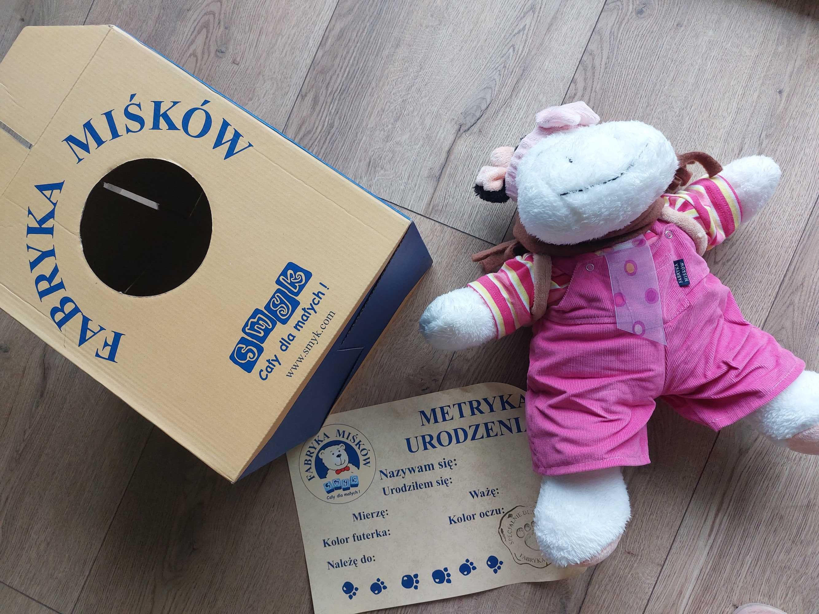 nowy pluszowy miś - krowa Fabryka Miśków 40 cm