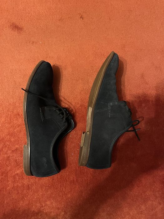Черевики замшеві Clarks темно синього кольору 41.5 бу