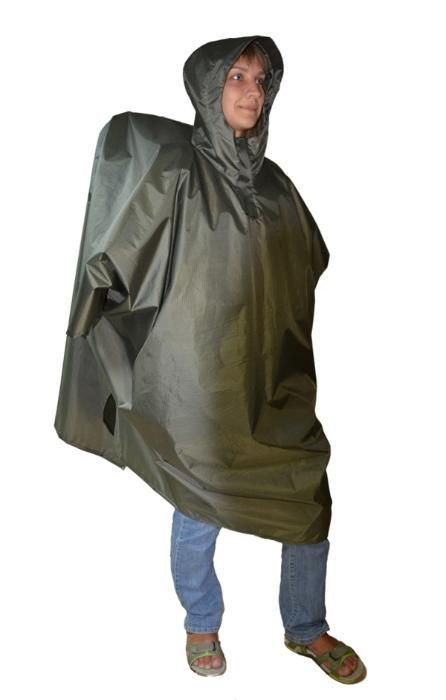 Накидка-пончо для людини з рюкзаком