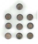 Conjunto de Moedas de 2 Euros