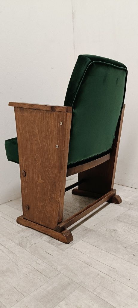 fotel kinowy pojedynczy lata 70-te vintage design