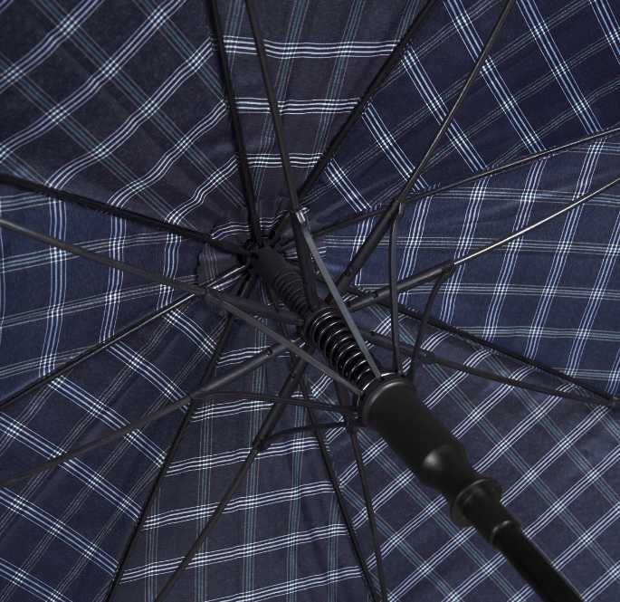 Betlewski Półautomatyczny parasol w kratę niebieski ttst1261