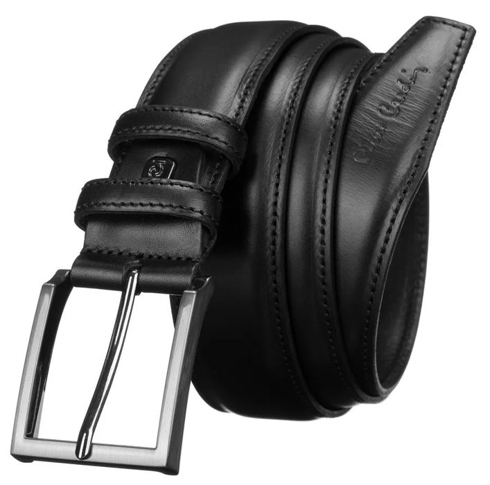 zestaw prezentowy: skórzany portfel i pasek męski - pierre cardin