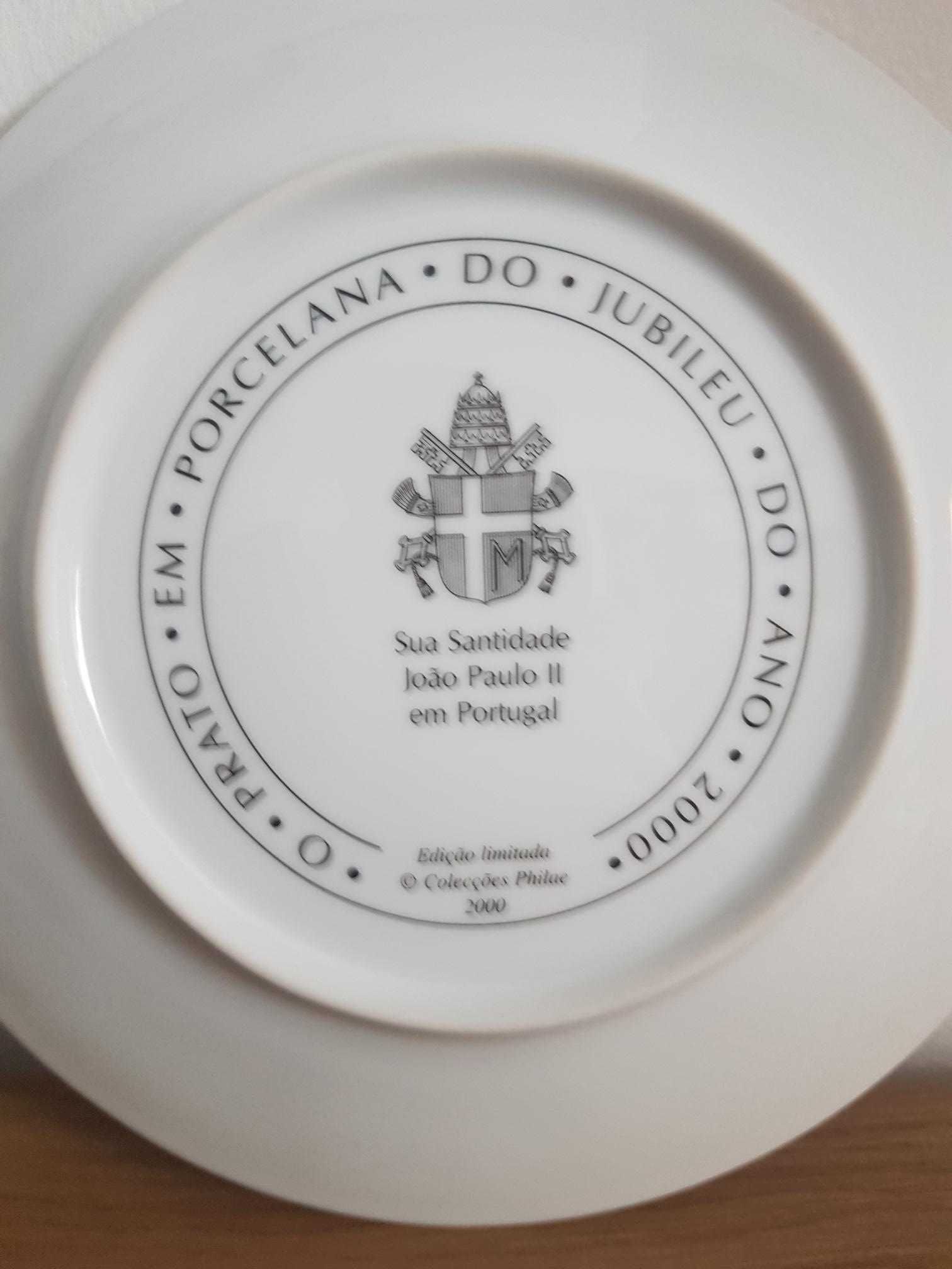 Prato Porcelana Jubileu 2000 (Papa João Paulo II) (NOVO)