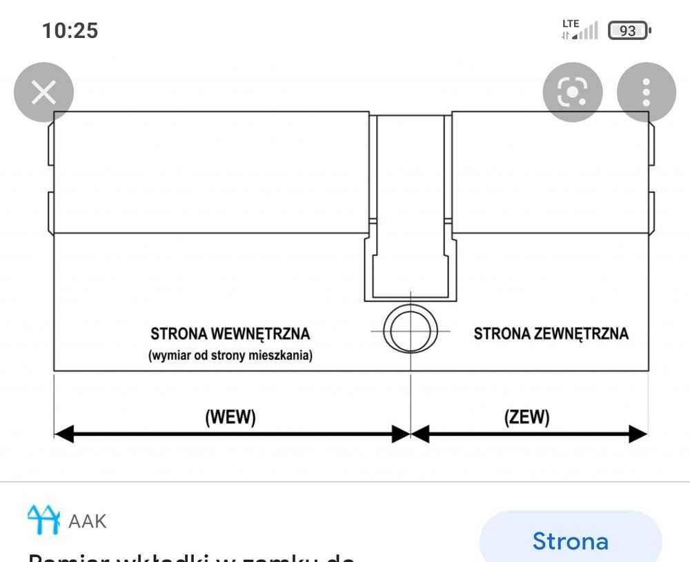 Wkładka z gałką do zamka MUL-T-LOCK 5 kluczy zębatka