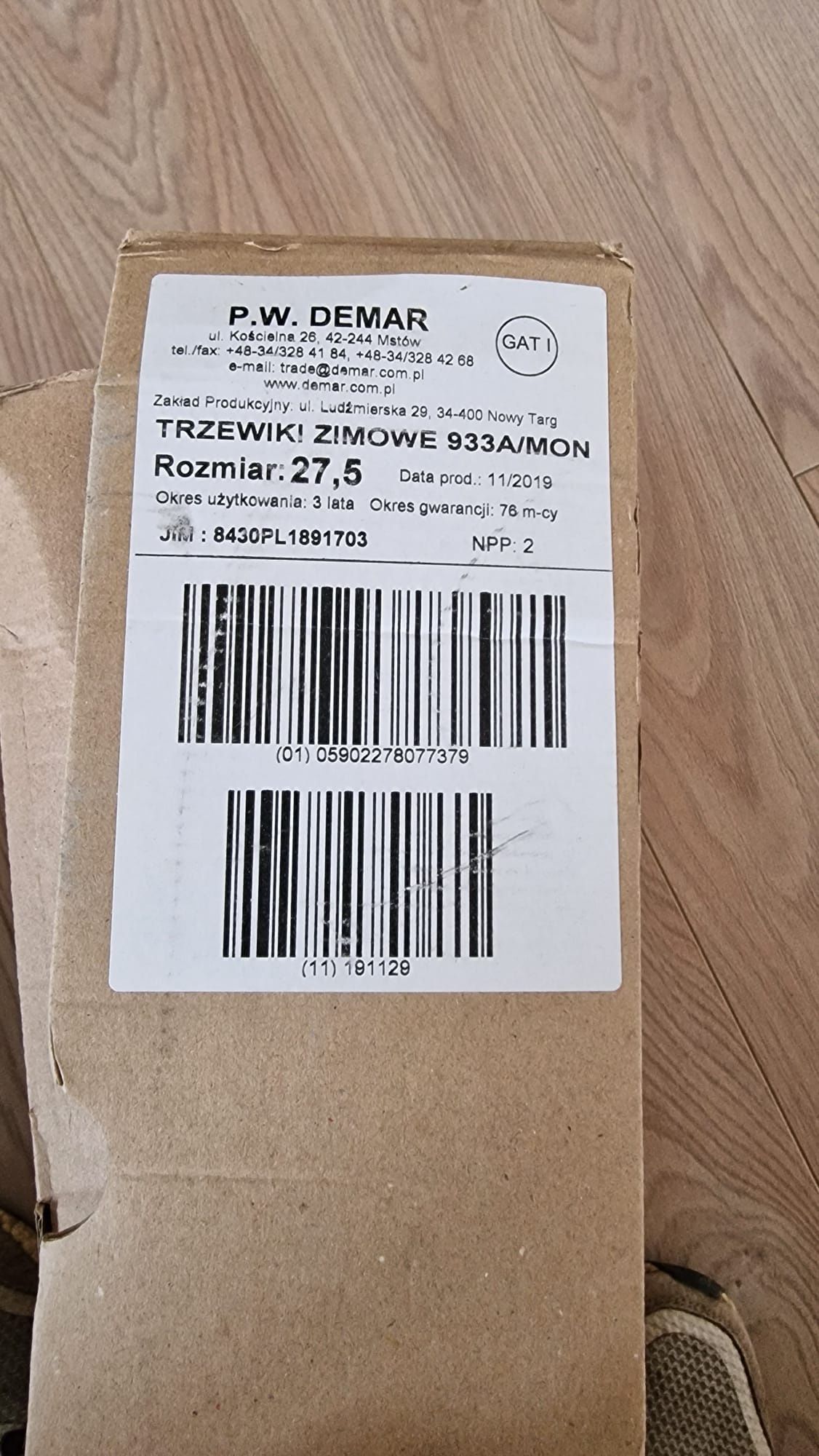 Trzewiki zimowe 933Aa MON buty wojskowe taktyczne brązowe polowe 27.5