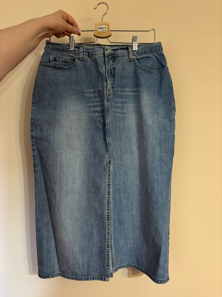 Spodnica jeansowa midi XL