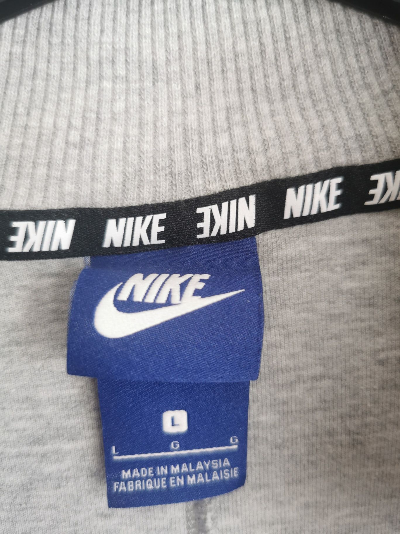 Szara damska rozpinana bluza rękaw 3/4 Nike L