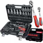 PROLINE ZESTAW KLUCZE NASADOWE 1/2&quot; 1/4 TORX BITY NASADKI WALIZKA CrV 113el