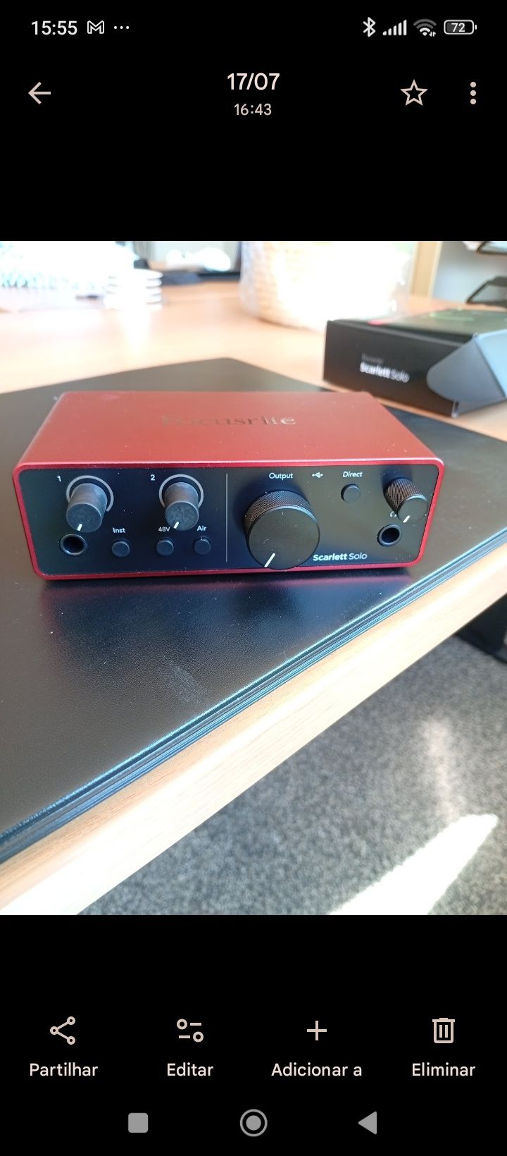 Interface focusrite solo 4 geração recente Nova