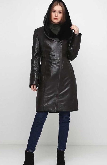 Шкіряна дублянка S