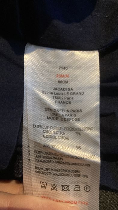 Vestido Jacadi azul marinho, 23 meses (88 cms)