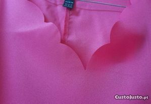Vestido corte direito para festas ou cerimónia Shine cor pink N.38