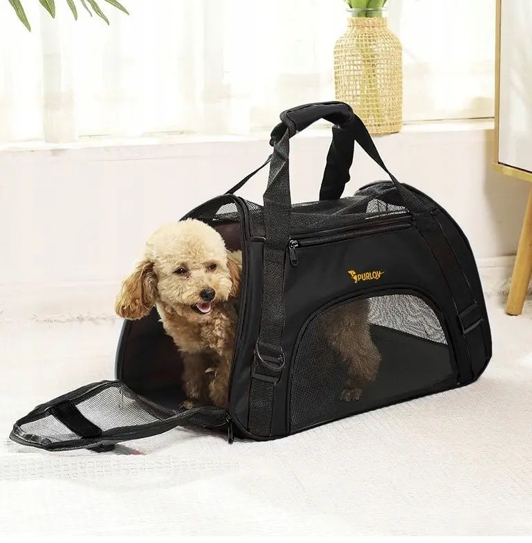 Транспортер сумка для собаки/кота Purlov чорний 20940