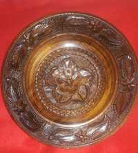 Декоративная тарелка деревянная