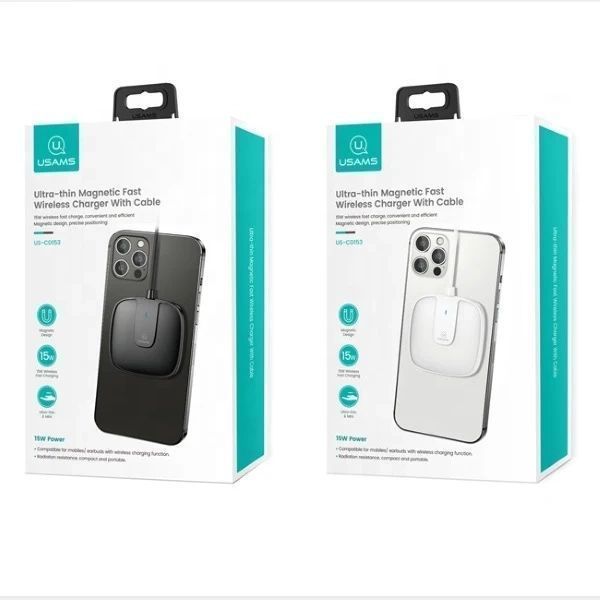 USAMS Ładowarka indukcyjna US-CD153 magnetic 15W iPhone 12 series