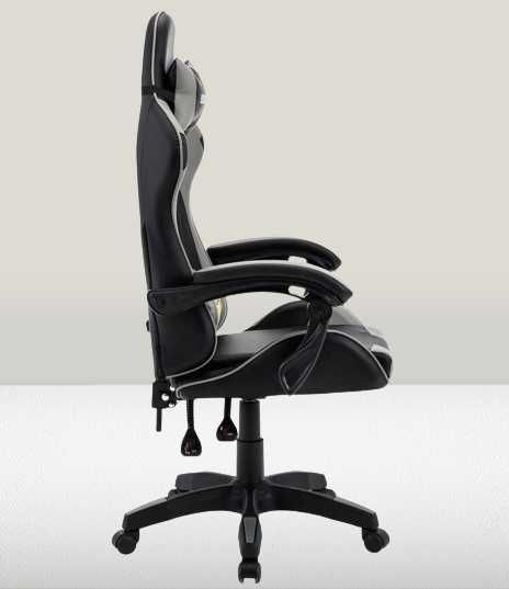 Кресло геймерское черно-серое кресло игровое, кресло компьютерное