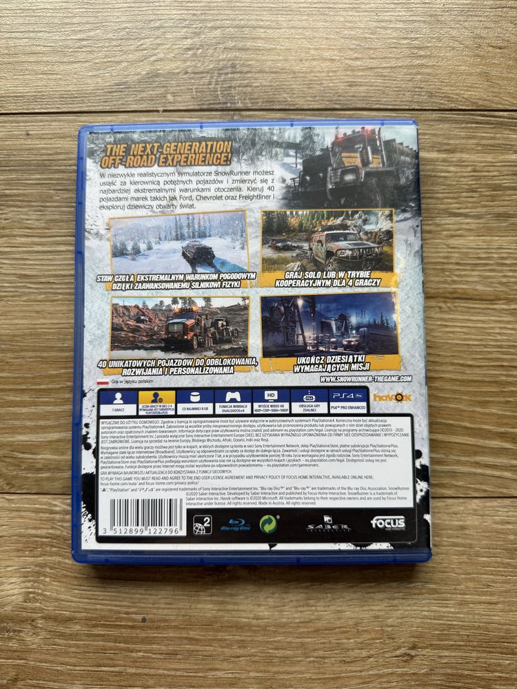 Gra Snow Runner SnowRunner Polska Wersja PL PlayStation 4 Ps4 Ps5