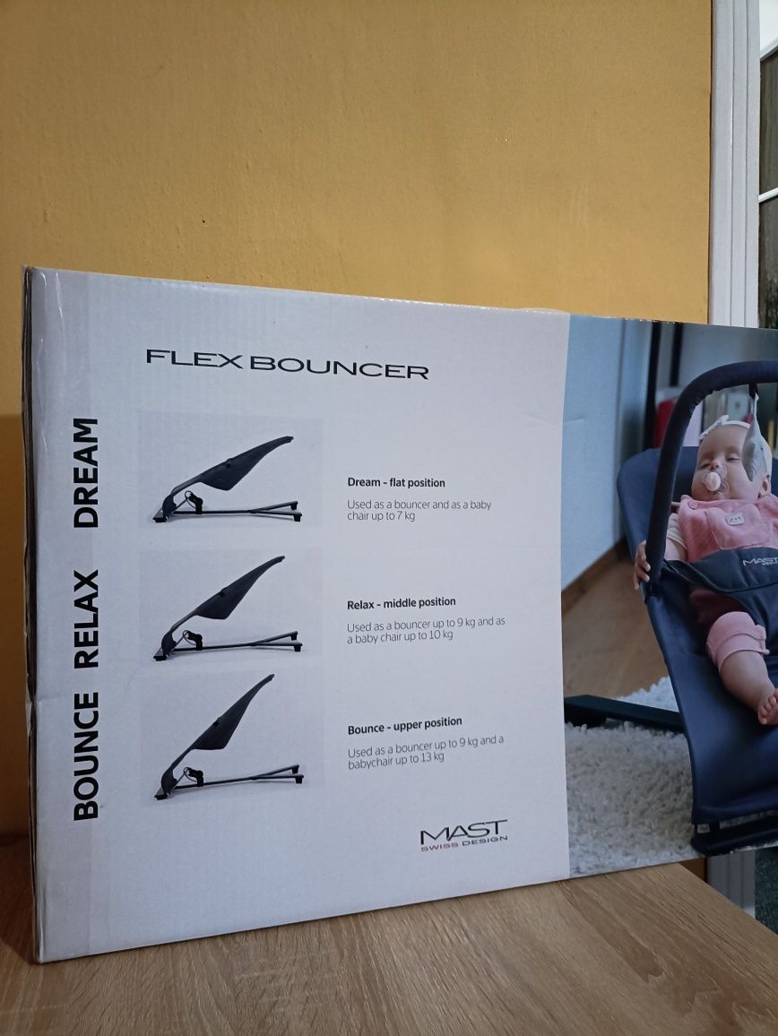 Шезлонг дитячий Mast Flex Bouncer (Dark Grey)