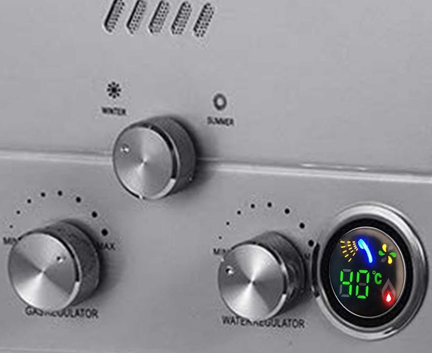 Gazowy Podgrzewacz Wody LPG Na Butle Przepływowy Z Prysznicem 12l 24kW