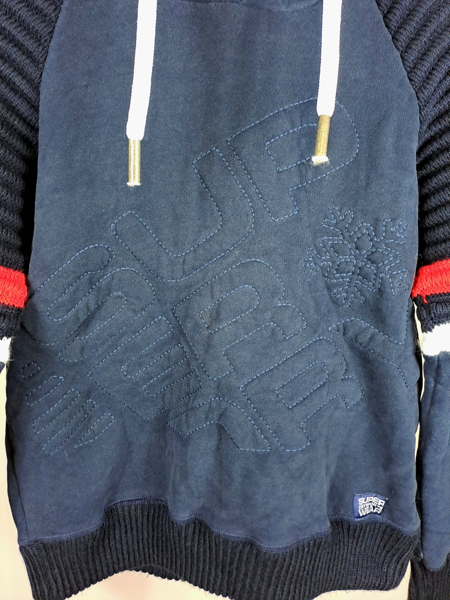 Męska damska bluza Superdry Winter Sports hoodie r.S z futerkiem gruba