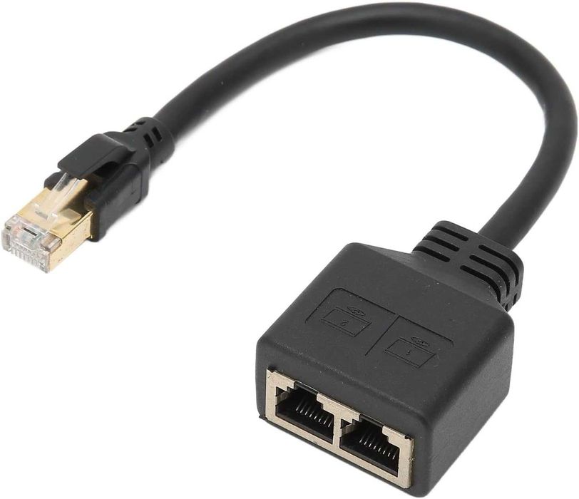 Rozdzielacz RJ45 - Rozgałęźnik Sieci od 1 do 2 Portów