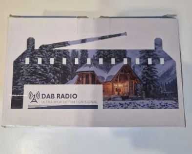cyfrowe przenośne radio z latarką, alarmem sos, dynamo - na kemping