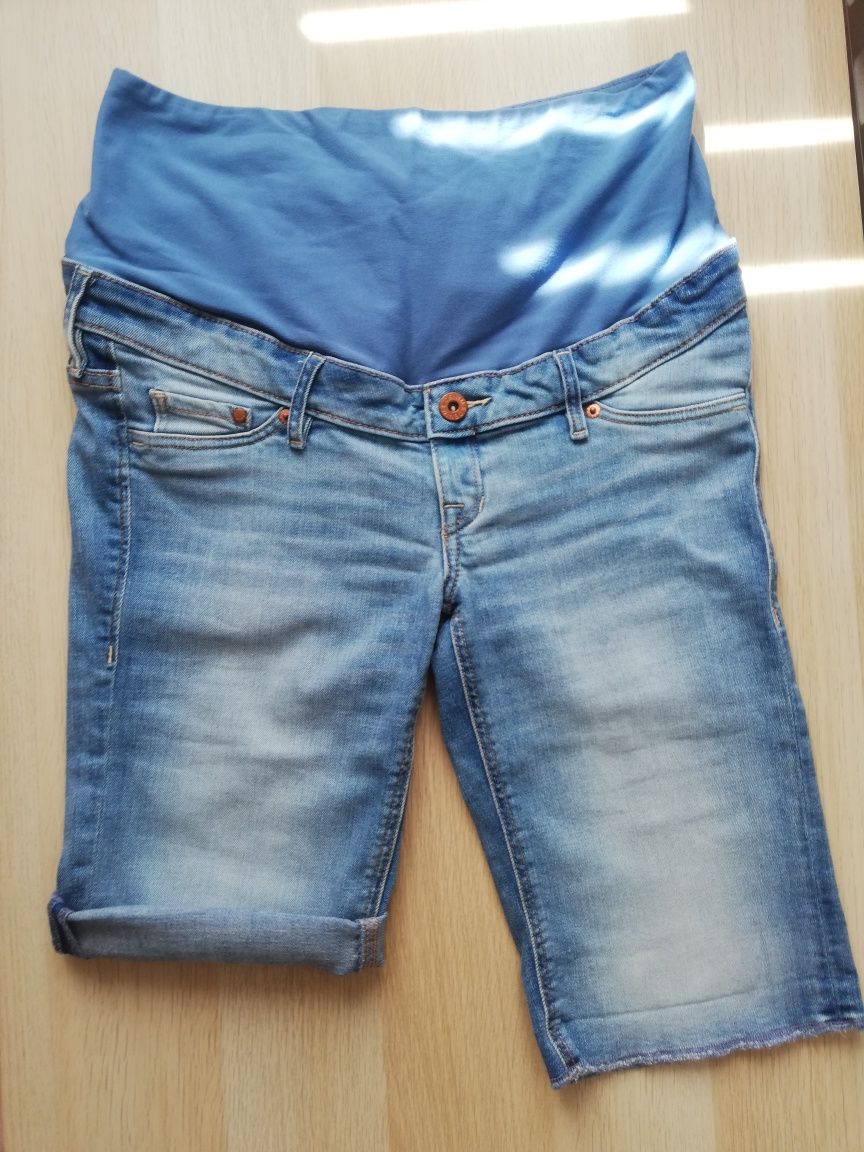 Spodenki ciążowe jeansowe h&m 38