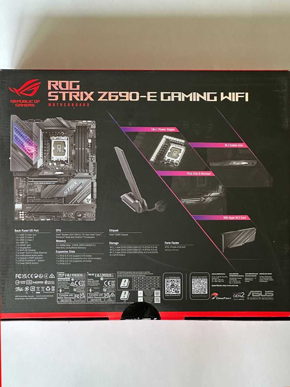 Материнська плата ASUS ROG Strix Z690-E WiFi ATX DDR5