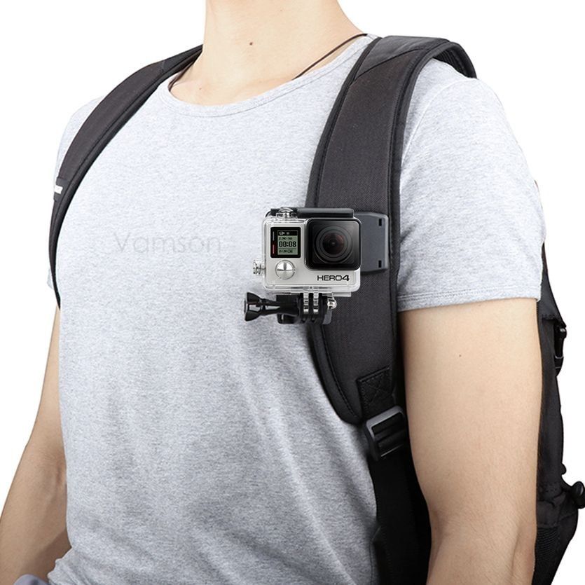 Крепление для экшн камер и смартфона Клипса на рюкзак для GoPro, Sony