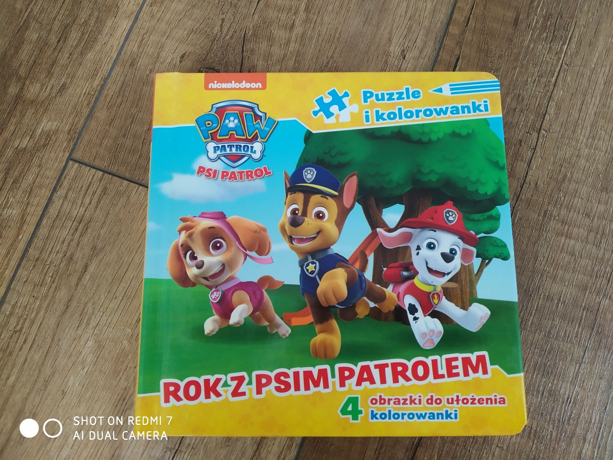 Książka, puzzle, kolorowanka Psi Patrol