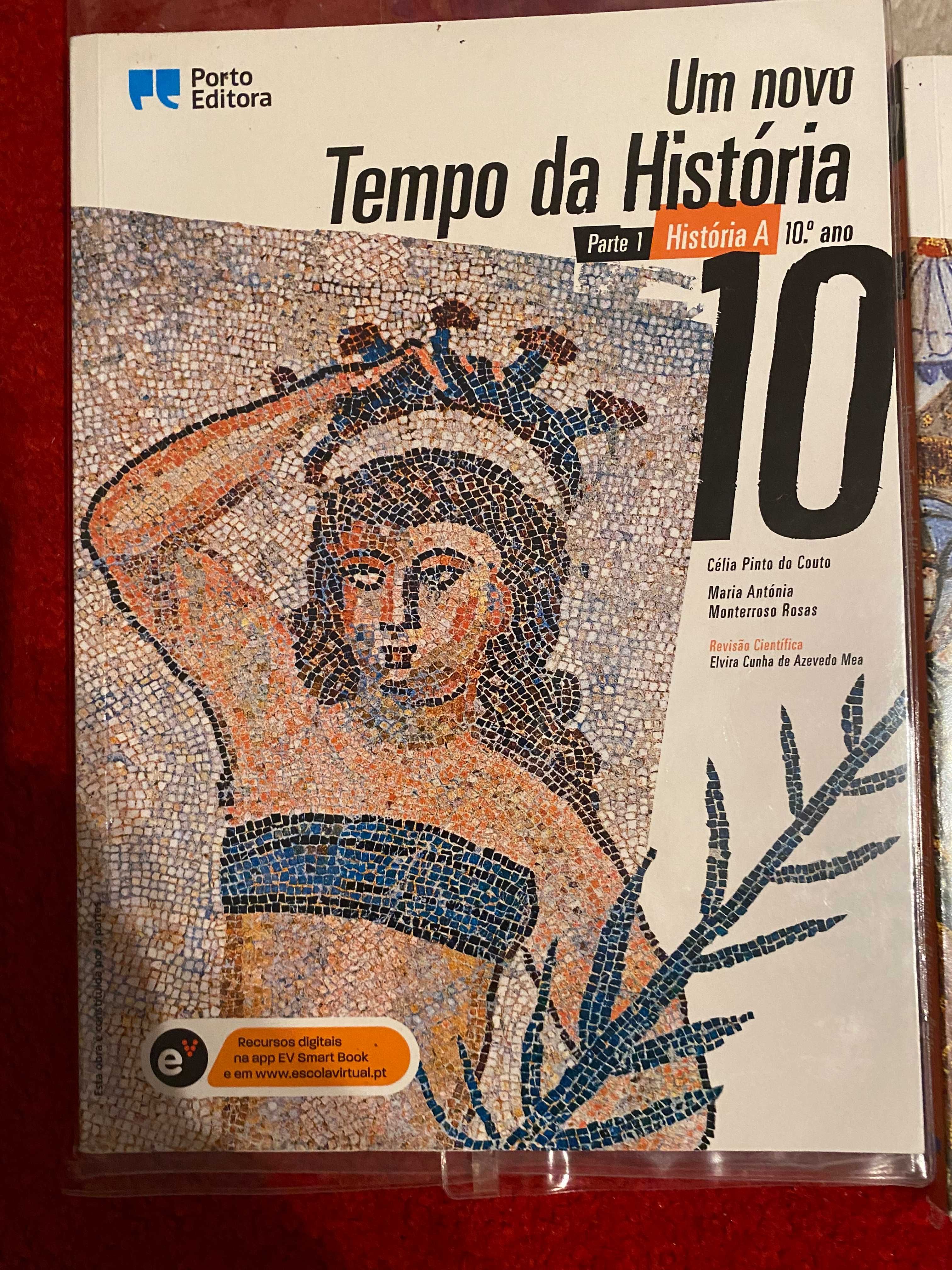 Manuais (3 Partes) e Caderno de Atividades do 10ºAno da História A