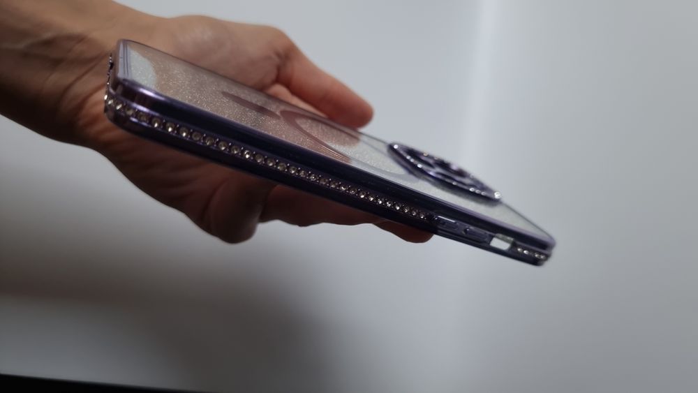 Etui do iPhone 14 Pro Max 5G, plecki błyszczę 2w1 Smukły case z diamen